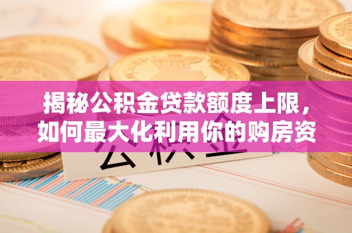 那玛夏揭秘公积金贷款额度上限，如何最大化利用你的购房资金
