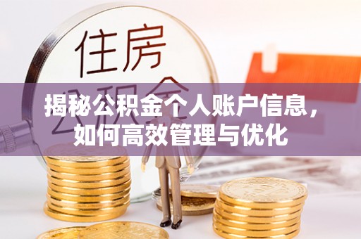 那玛夏揭秘公积金个人账户信息，如何高效管理与优化