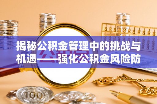 那玛夏揭秘公积金管理中的挑战与机遇——强化公积金风险防控的多维策略