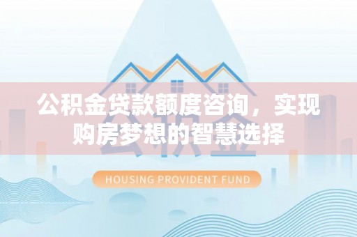 那玛夏公积金贷款额度咨询，实现购房梦想的智慧选择