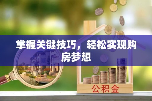 那玛夏掌握关键技巧，轻松实现购房梦想