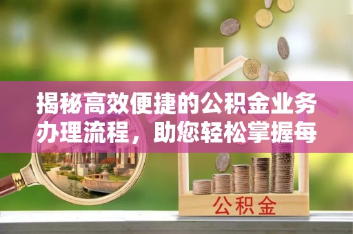那玛夏揭秘高效便捷的公积金业务办理流程，助您轻松掌握每一步