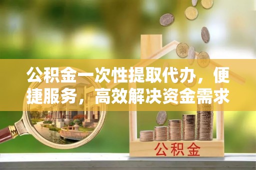 那玛夏公积金一次性提取代办，便捷服务，高效解决资金需求