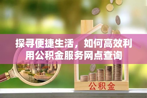 那玛夏探寻便捷生活，如何高效利用公积金服务网点查询