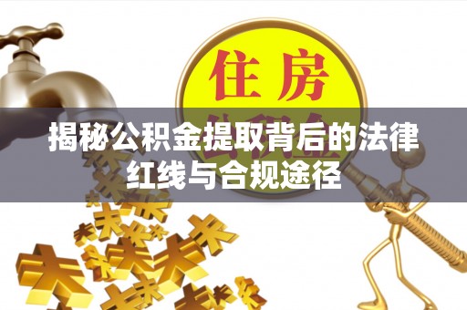 那玛夏揭秘公积金提取背后的法律红线与合规途径