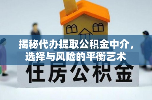 那玛夏揭秘代办提取公积金中介，选择与风险的平衡艺术