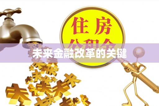 那玛夏未来金融改革的关键