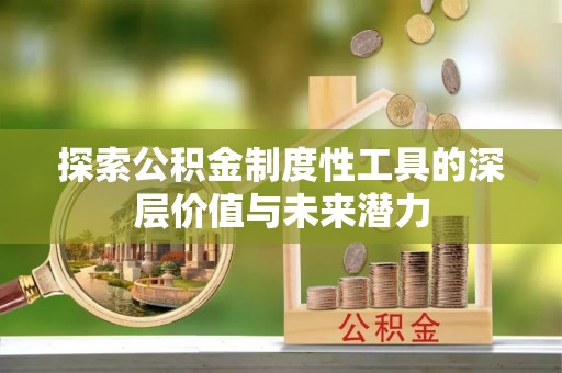 那玛夏探索公积金制度性工具的深层价值与未来潜力