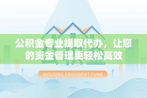 那玛夏公积金专业提取代办，让您的资金管理更轻松高效