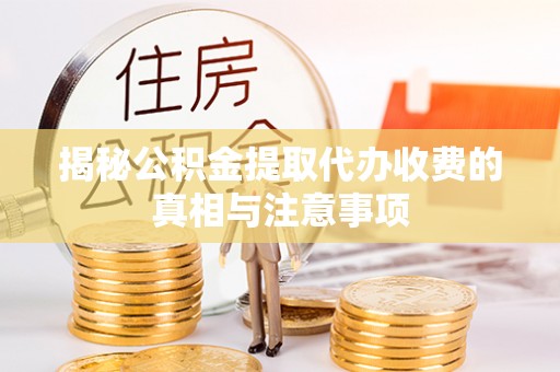 那玛夏揭秘公积金提取代办收费的真相与注意事项