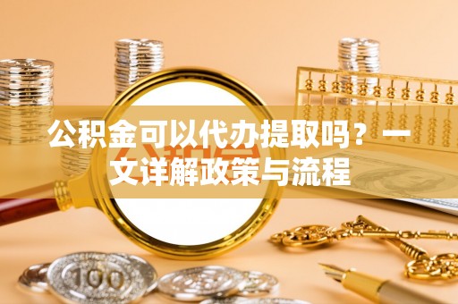 那玛夏公积金可以代办提取吗？一文详解政策与流程