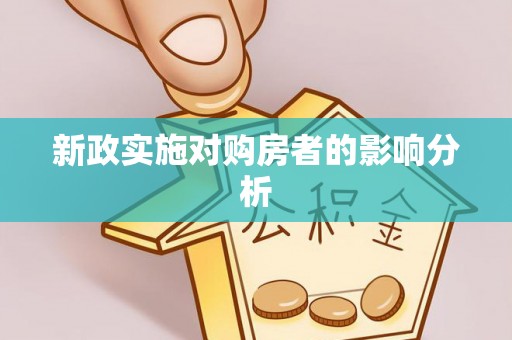 那玛夏新政实施对购房者的影响分析