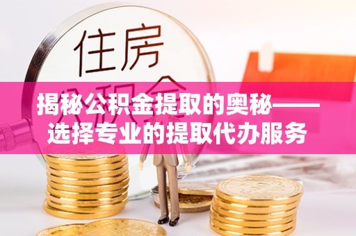 那玛夏揭秘公积金提取的奥秘——选择专业的提取代办服务