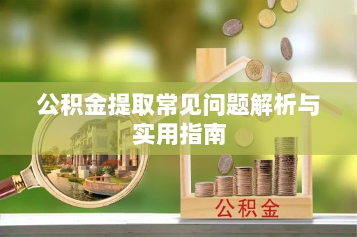 那玛夏公积金提取常见问题解析与实用指南