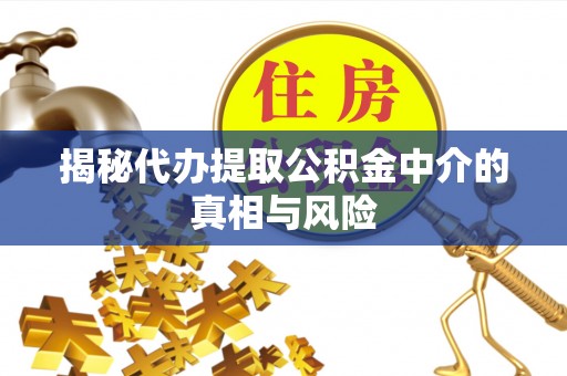 那玛夏揭秘代办提取公积金中介的真相与风险