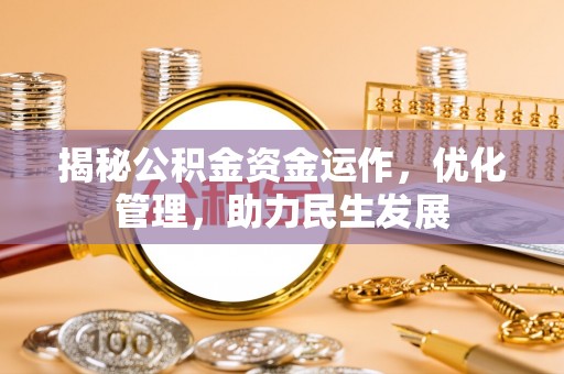 那玛夏揭秘公积金资金运作，优化管理，助力民生发展