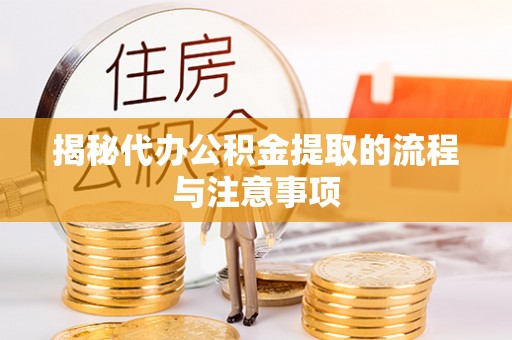 那玛夏揭秘代办公积金提取的流程与注意事项