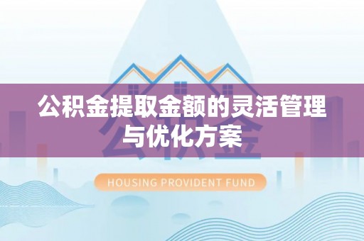 那玛夏公积金提取金额的灵活管理与优化方案