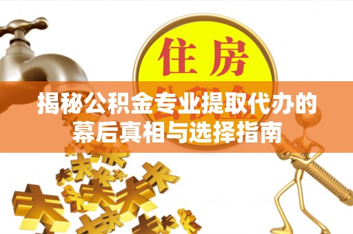 那玛夏揭秘公积金专业提取代办的幕后真相与选择指南