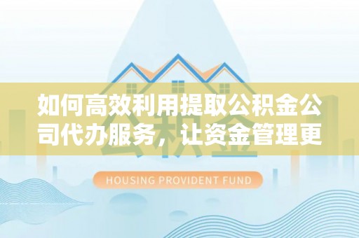 那玛夏如何高效利用提取公积金公司代办服务，让资金管理更轻松