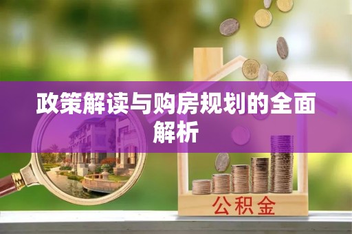 那玛夏政策解读与购房规划的全面解析
